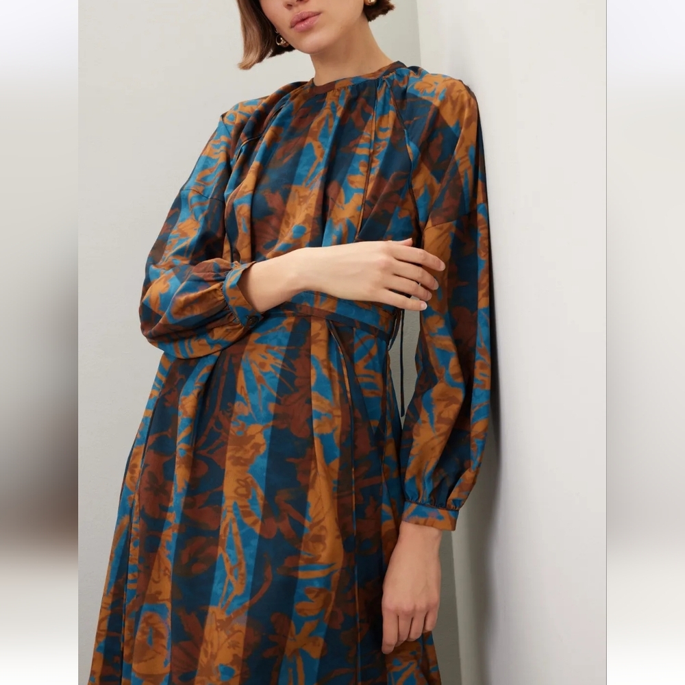 Eudon Choi Tie Waisted Printed Midi - Picture 4 of 9
